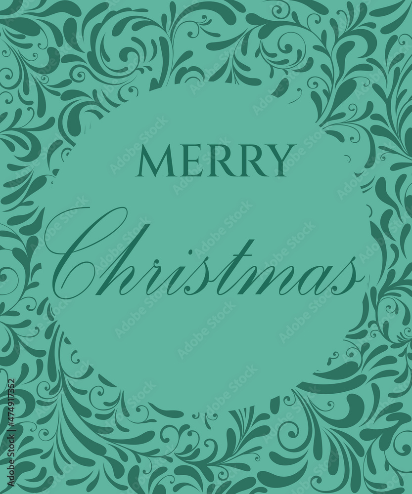 Greeting card on a light green background with decorative elements, calligraphy, inscription merry christmas, new year 2022, banner, postcard, background, christmas card, christmas background, vector Greeting card on a light green background with decorative elements, calligraphy, inscription merry christmas, new year 2022, banner, postcard, background, christmas card, christmas background, vector