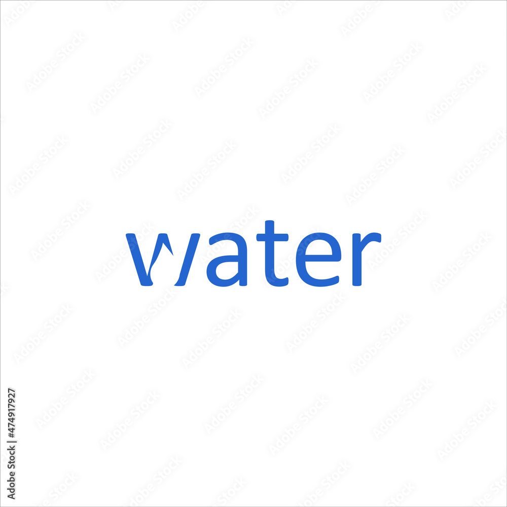 wordmark logo water in negative space concept wordmark logo water in negative space concept