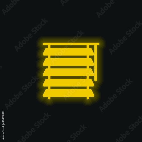 Blind yellow glowing neon icon