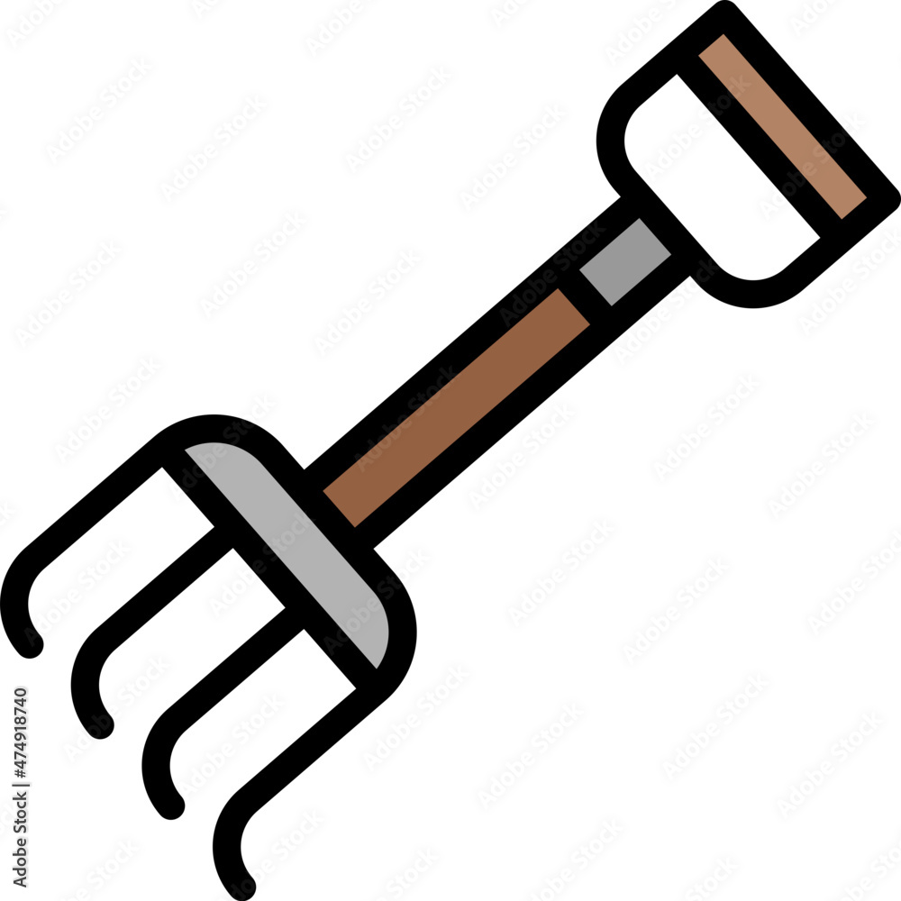 rake filled outline icon rake filled outline icon