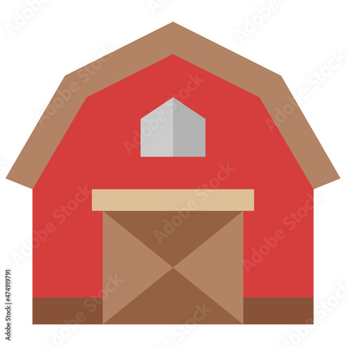 barn flat icon