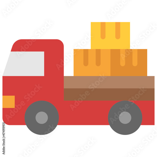 pickup truck flat icon