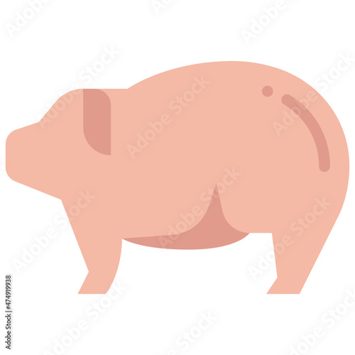 pig flat icon