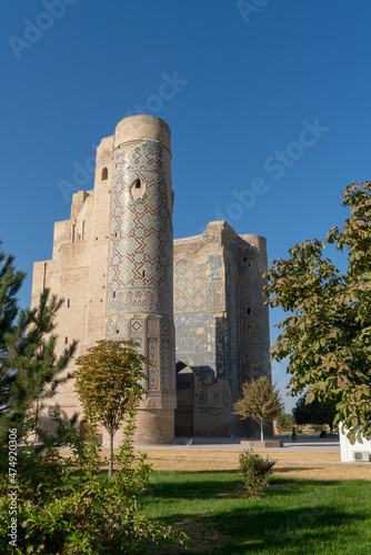 Uzbekistan, city of Chakhrisabz (old Kech) the ruins of the gate to the Ak Saray Palace,   photo