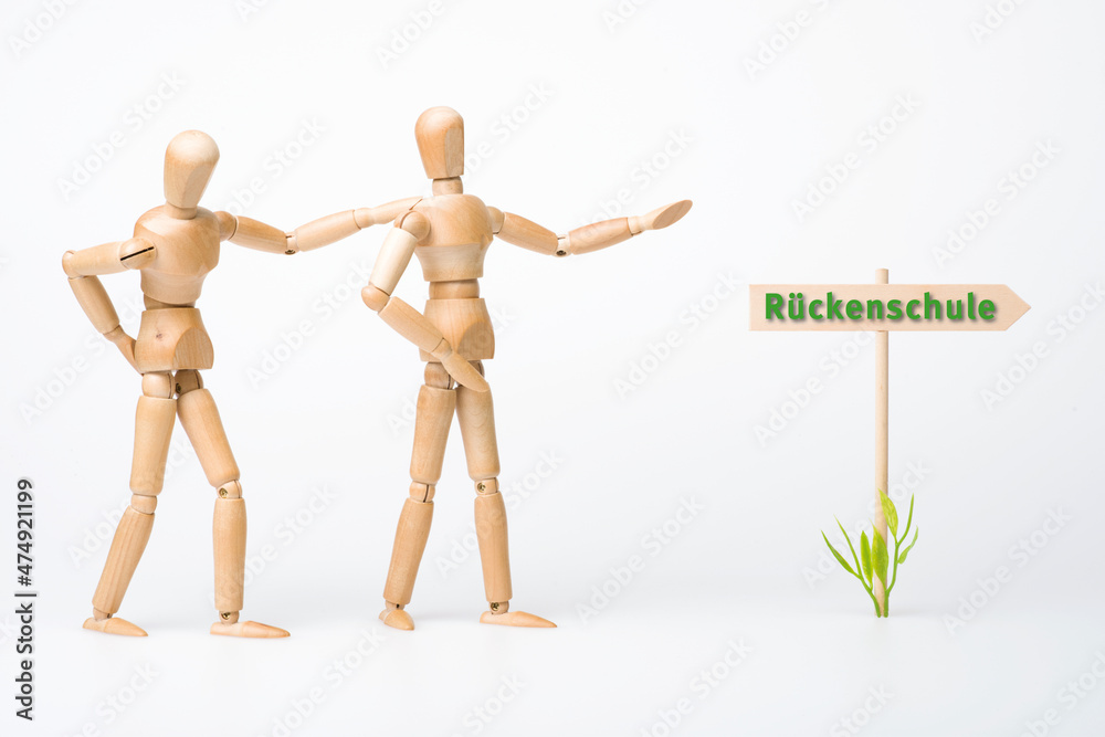 Gliederfiguren auf dem Weg zur Rückenschule Gliederfiguren auf dem Weg zur Rückenschule