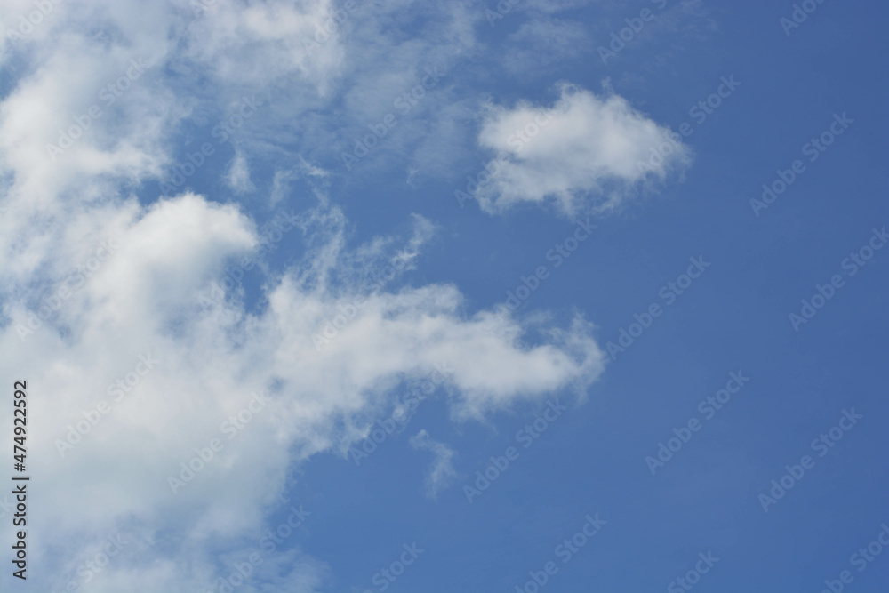 Fluffy stratocumulus clouds with clear blue sky background at Trat, Thailand. No focus. Fluffy stratocumulus clouds with clear blue sky background at Trat, Thailand. No focus.