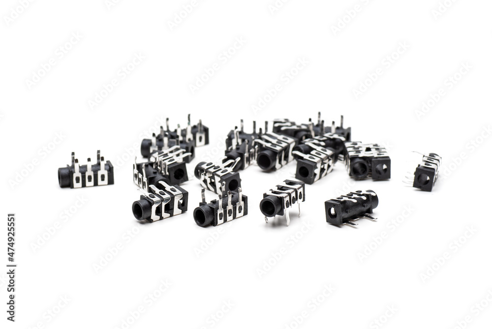 Pile female connectors for 3.5mm jacks Pile female connectors for 3.5mm jacks