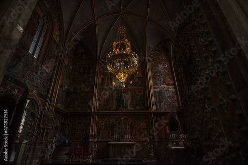 Prague  Czech Republic  June 2019 -  view of St Wenceslas Chapel at the famous St. Vitus Cathedral  