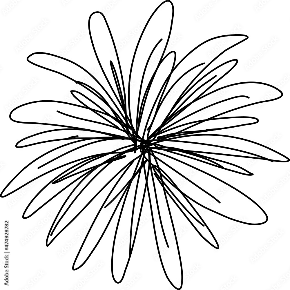 Fototapeta premium Tree plan hand drawn sketch icon top