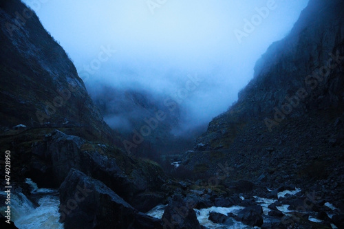 Wall Mural Dark and cloudy Norwegian morning