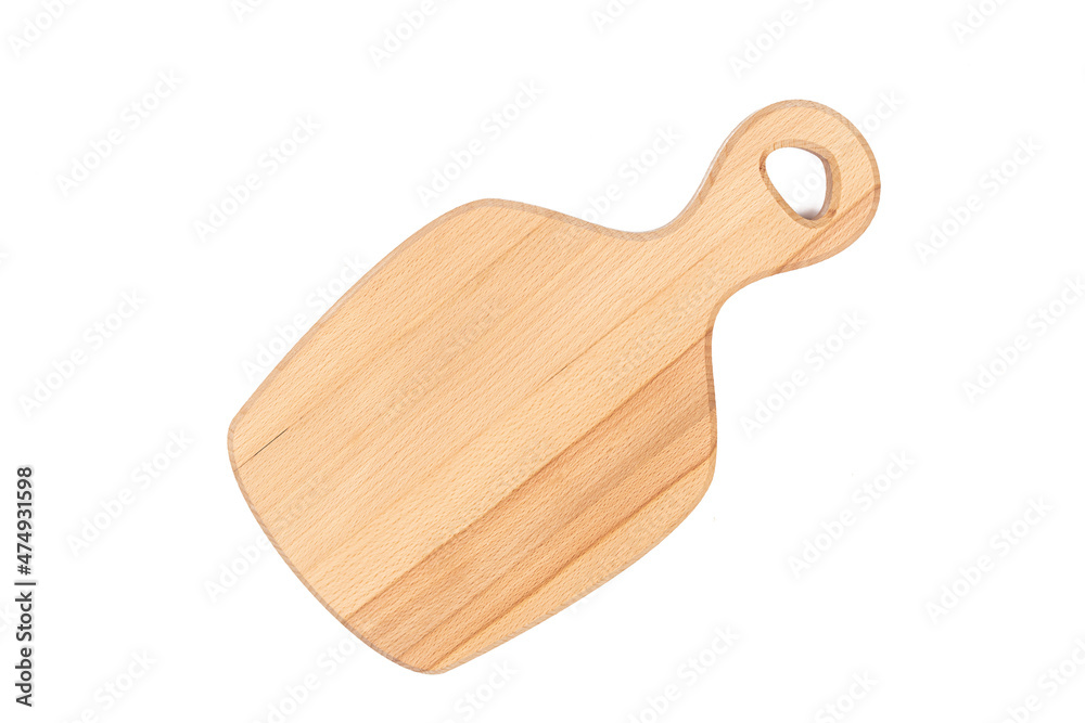 Wooden Cutting board isolated above white background Wooden Cutting board isolated above white background