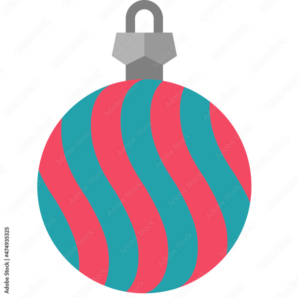 christmas ball flat icon christmas ball flat icon