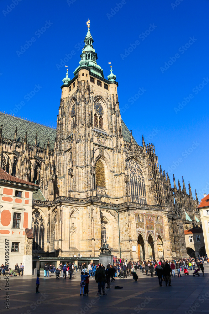 The St. Vitus Cathedral at Prague, Czech Republic
