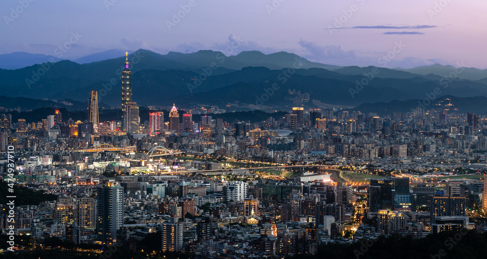 Taipei night cityscape