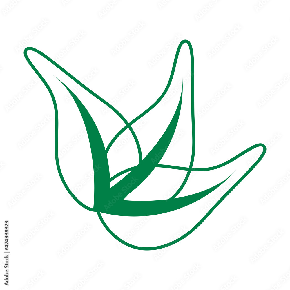 green leaf nature circle vector logo template design green leaf nature circle vector logo template design