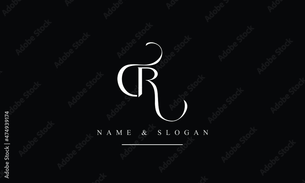 RD, DR, R, D abstract letters logo monogram - obrazy, fototapety, plakaty 
