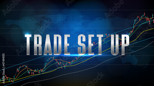 abstract futuristic technology background of trade setup stock market Price Chart