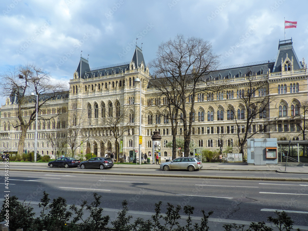 Vienna, Austria, March 2016 - day view of Rathaus at Vienna (Vienna City Hall)
