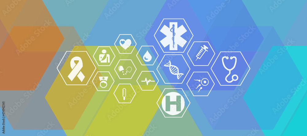 2D illustration medical structure background

