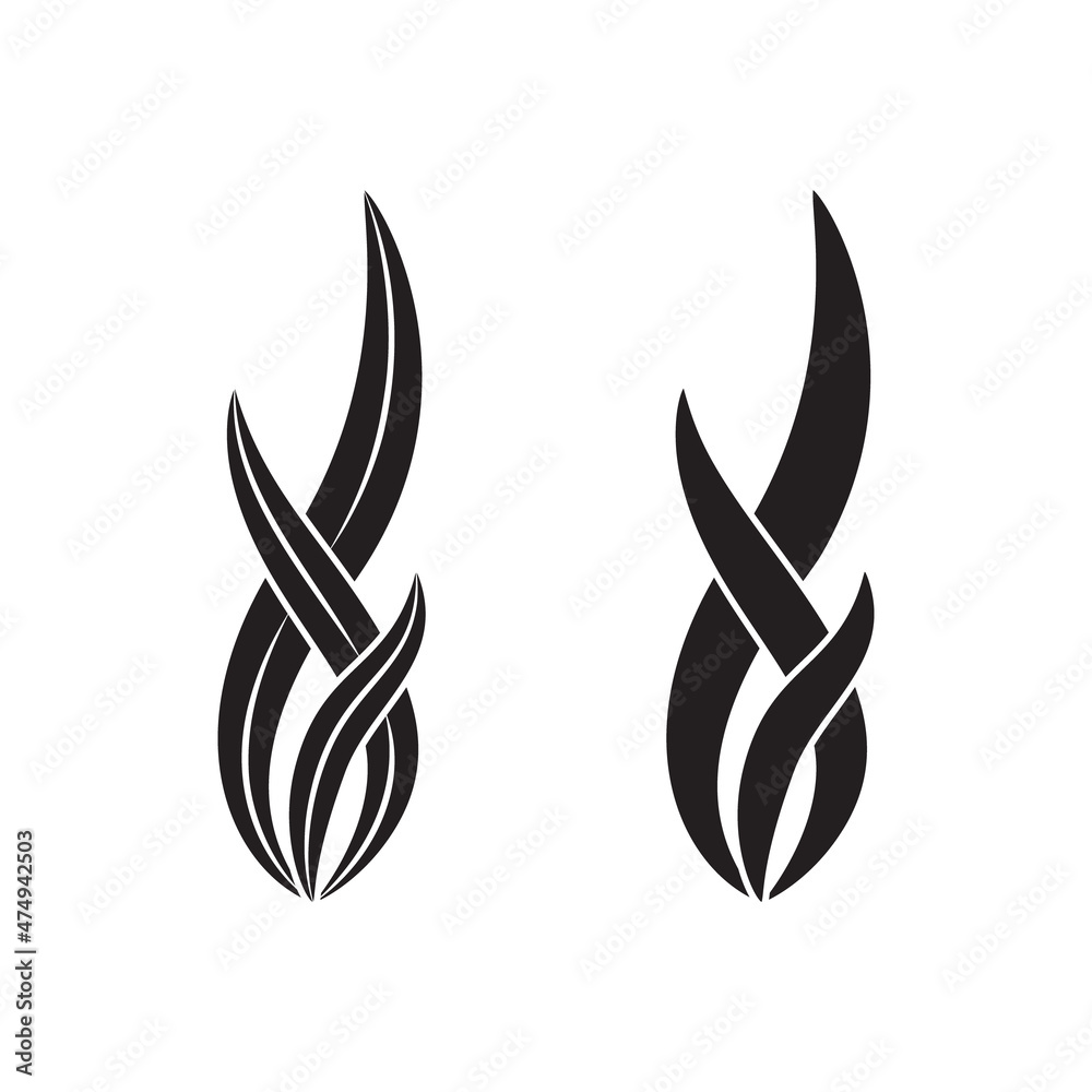 Spirulina silhouette icon. Black simple vector of seaweed or water plant. Contour isolated pictogram on white background Spirulina silhouette icon. Black simple vector of seaweed or water plant. Contour isolated pictogram on white background