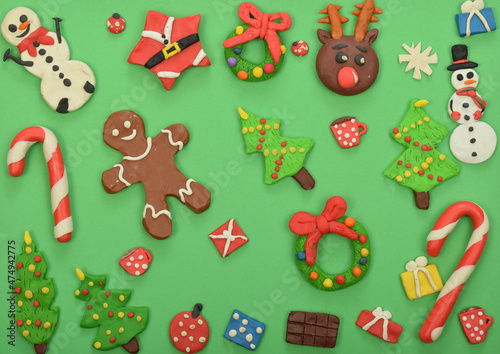 Christmas figurines from handmade plasticine
