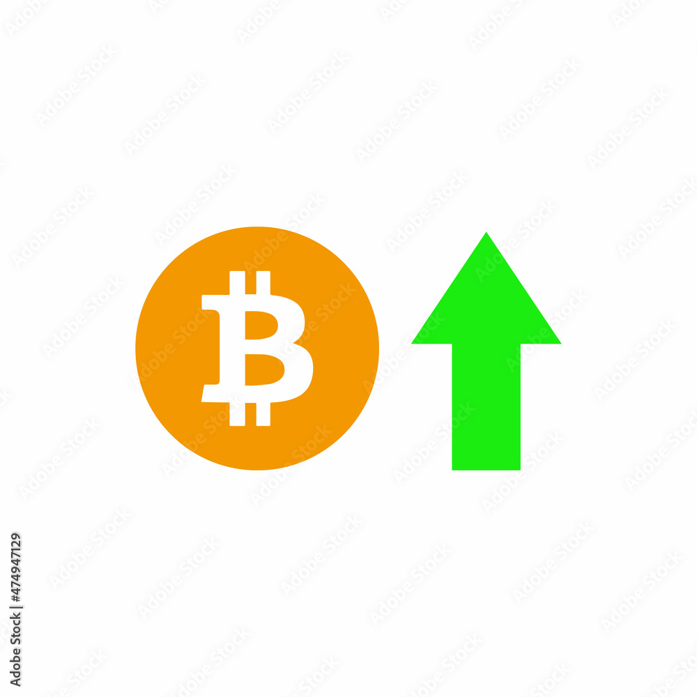 Bitcoin Currency Up Trend Symbol Bitcoin Currency Up Trend Symbol