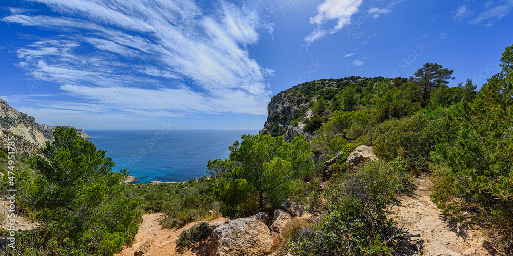 view to Atlantis bay in Ibiza island Spain 2