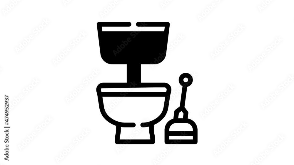 plumbing service animated line icon plumbing service sign. isolated on white background plumbing service animated line icon plumbing service sign. isolated on white background