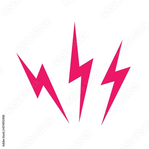 lightning strike electricity symbol vector design
