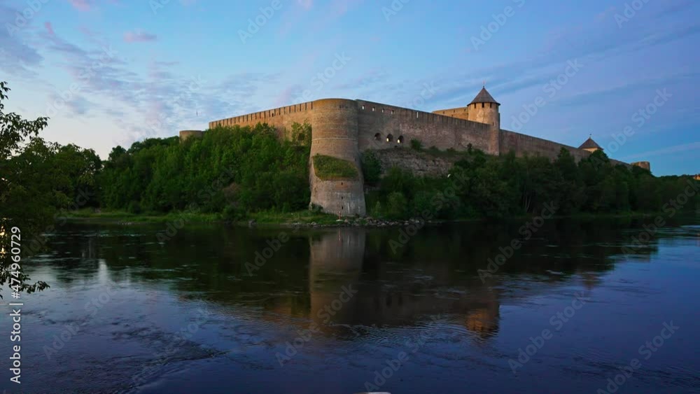 View of Ivangorod Castle in Russia from Estonia. View of Ivangorod Castle in Russia from Estonia.