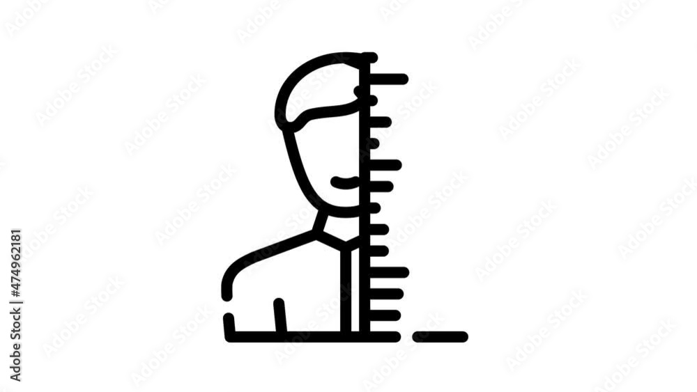 digital portrait animated line icon digital portrait sign. isolated on white background digital portrait animated line icon digital portrait sign. isolated on white background