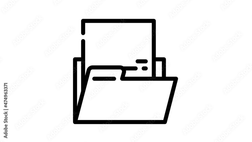 data protection animated line icon data protection sign. isolated on white background data protection animated line icon data protection sign. isolated on white background