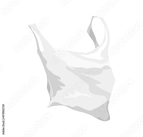 Plastic trash isolated on white. Garbage. Waste of plastic trashbag. Unnecessary thing can be thrown away