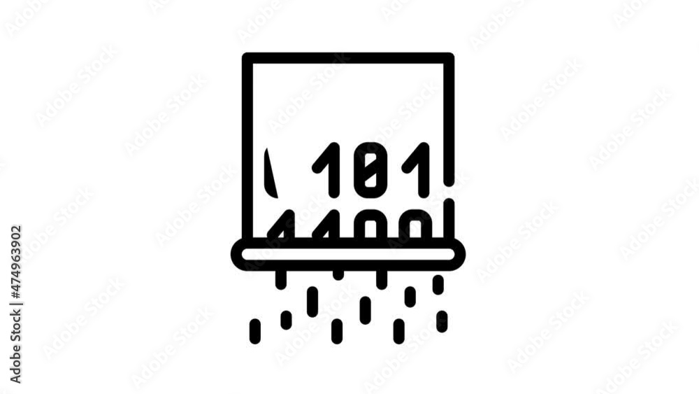 data deletion animated line icon data deletion sign. isolated on white background data deletion animated line icon data deletion sign. isolated on white background