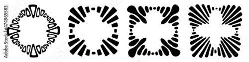 Set of four abstract vector...