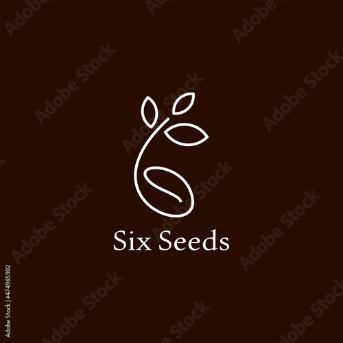 six seeds coffee logo design