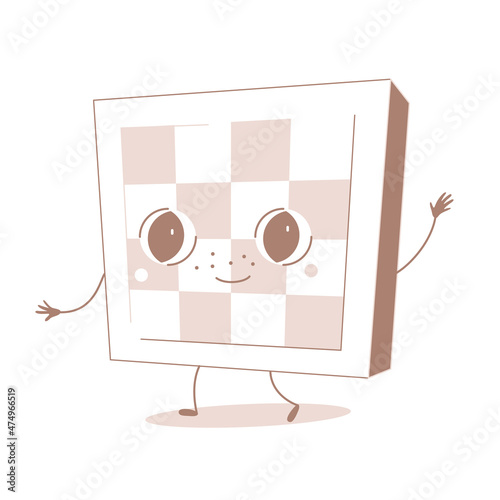 Funny checkerboard smiling