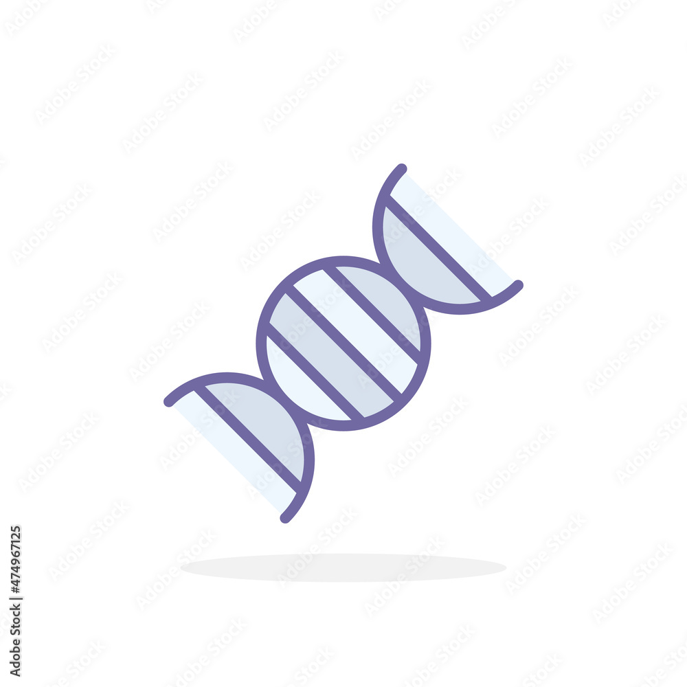 Fototapeta premium DNA icon in filled outline style.