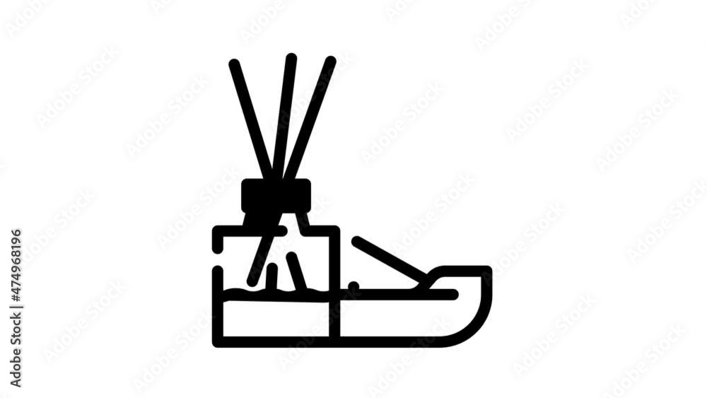 incense smell animated line icon incense smell sign. isolated on white background incense smell animated line icon incense smell sign. isolated on white background