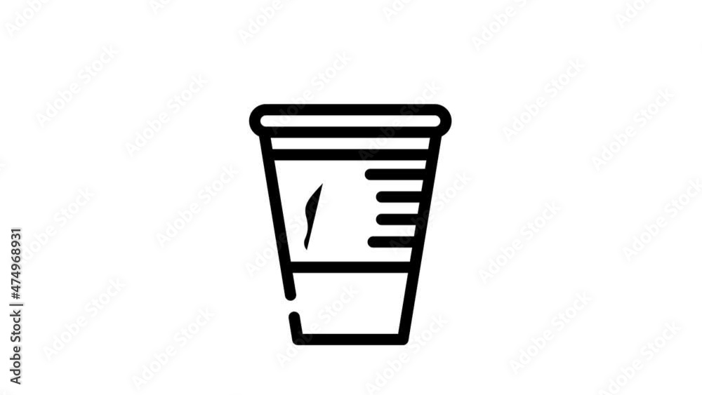 tea smell animated line icon tea smell sign. isolated on white background tea smell animated line icon tea smell sign. isolated on white background