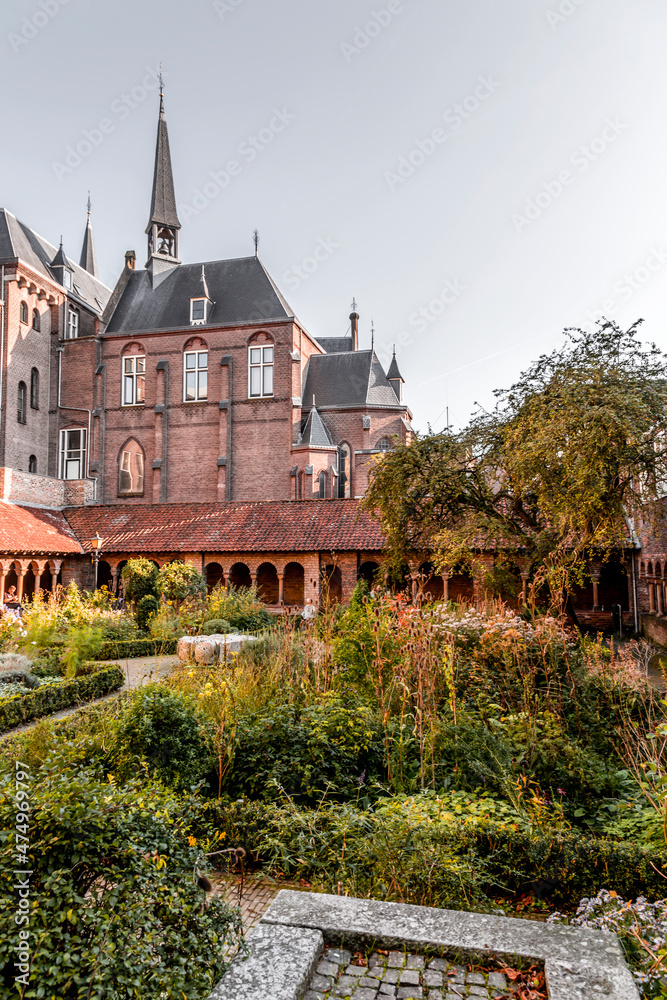 The cloister of St. Mary's Church in Utrecht, the Netherlands