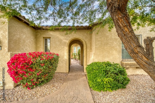 A Spanish southwestern couryard
