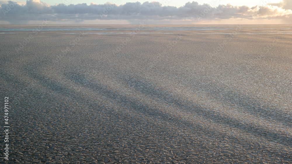 Fototapeta premium slush on the surface of the water