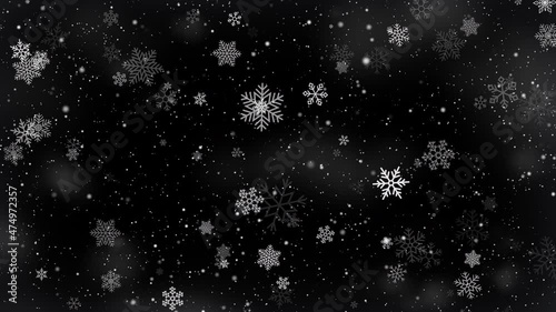 winter snow flakes overlay background particles