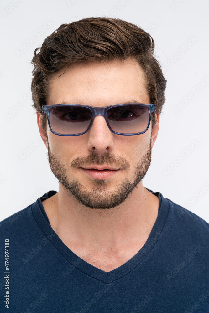 portrait of a man, with sunglasses, studio shot portrait of a man, with sunglasses, studio shot