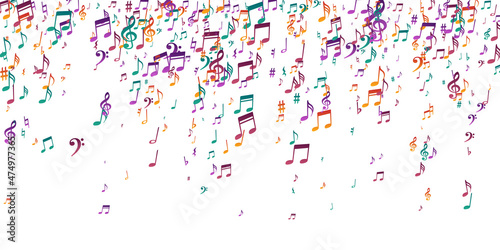 Musical note icons vector design. Melody notation