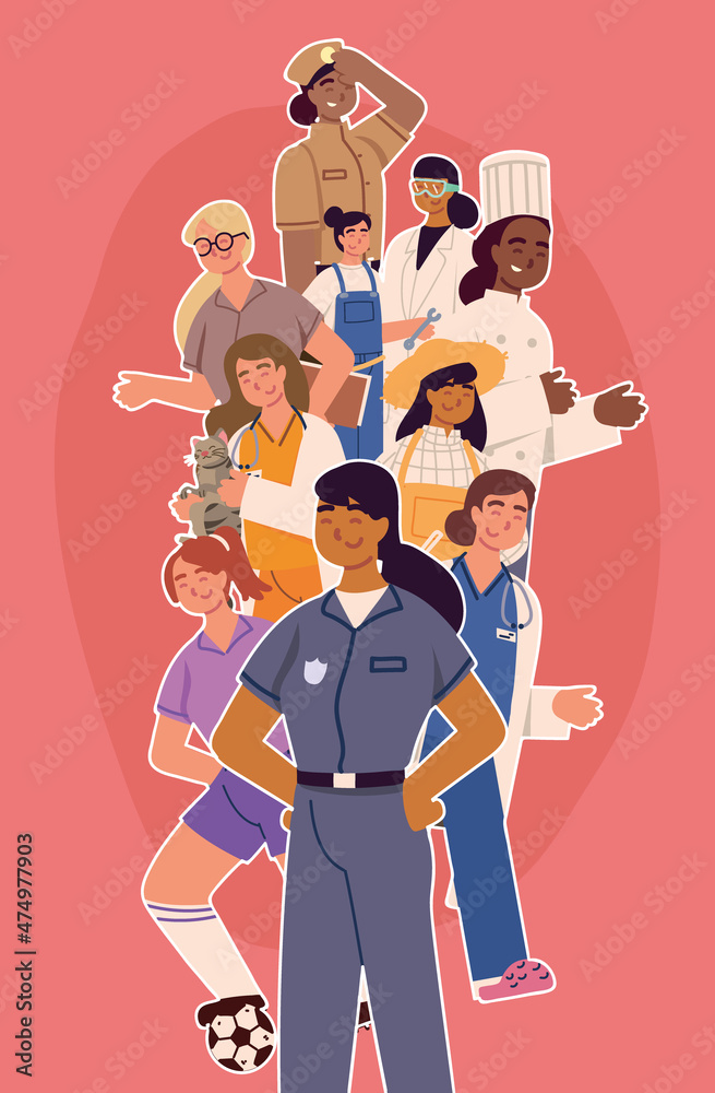 different women professions