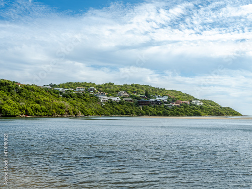 The island houses in the mountain above Sedgefield lagoon in the garden route