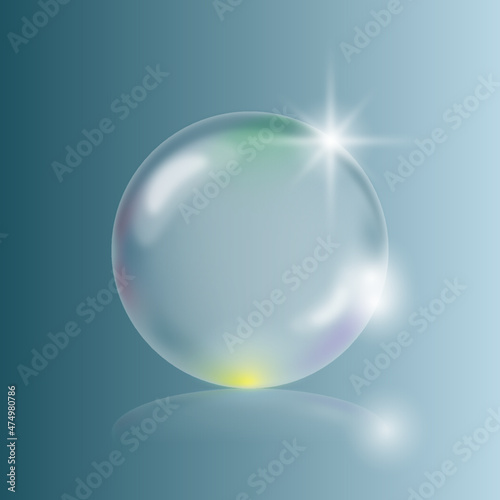 Crystal ball with sparkles  for presentations and to introduce elements inside.