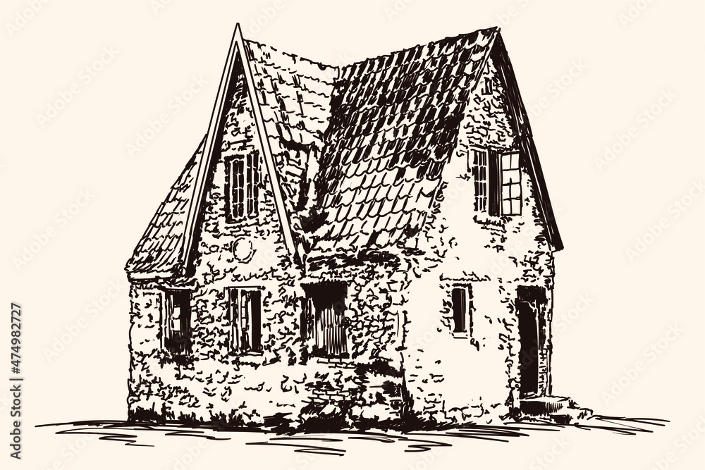 Red Brick House Drawing by Sonja Petersen  Artwork Archive